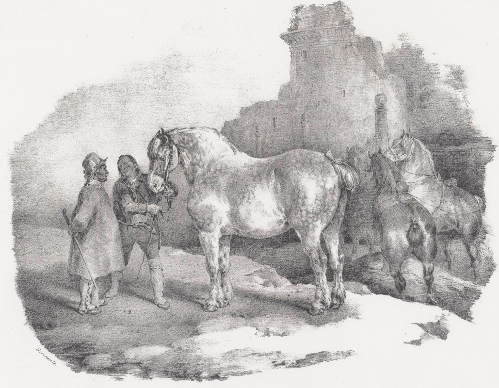 Théodore Géricault. Norman Cob Horses