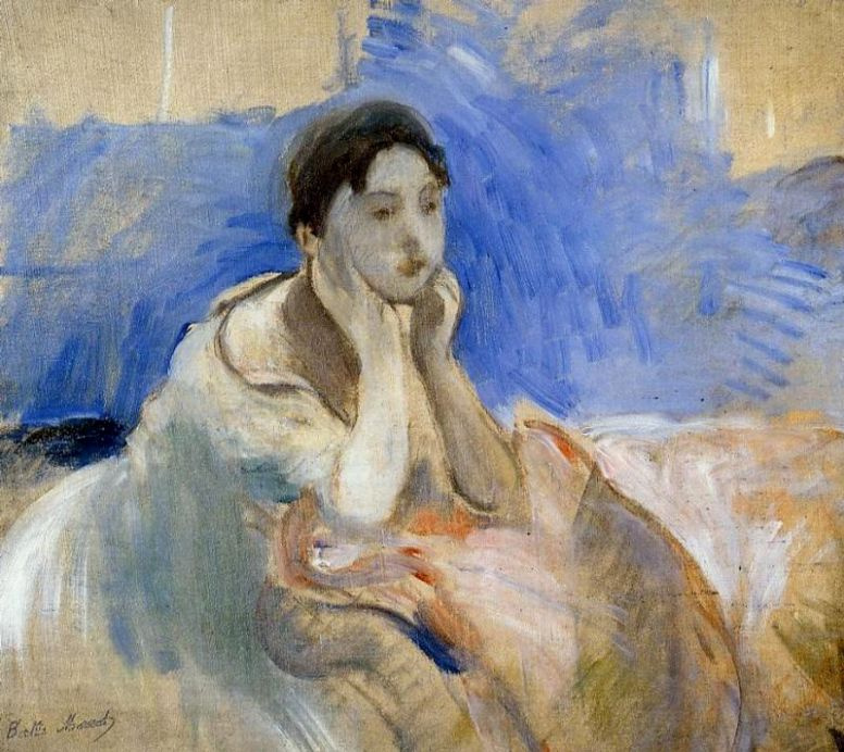 Berthe Morisot. Young woman leaning on elbows