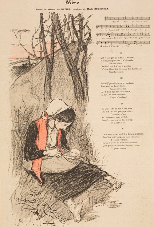 Theophile-Alexander Steinlen. Mother. Illustration for the poem by Jean Richepin