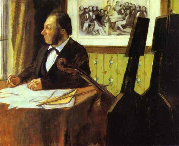 Edgar Degas. Portrait of Louis-Marie Pillet, cellist of the Opera orchestra
