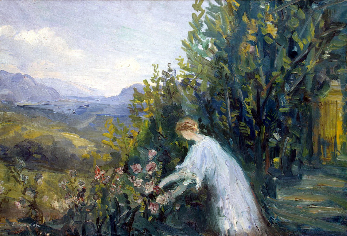 Pierre Laprad. Lady in the garden