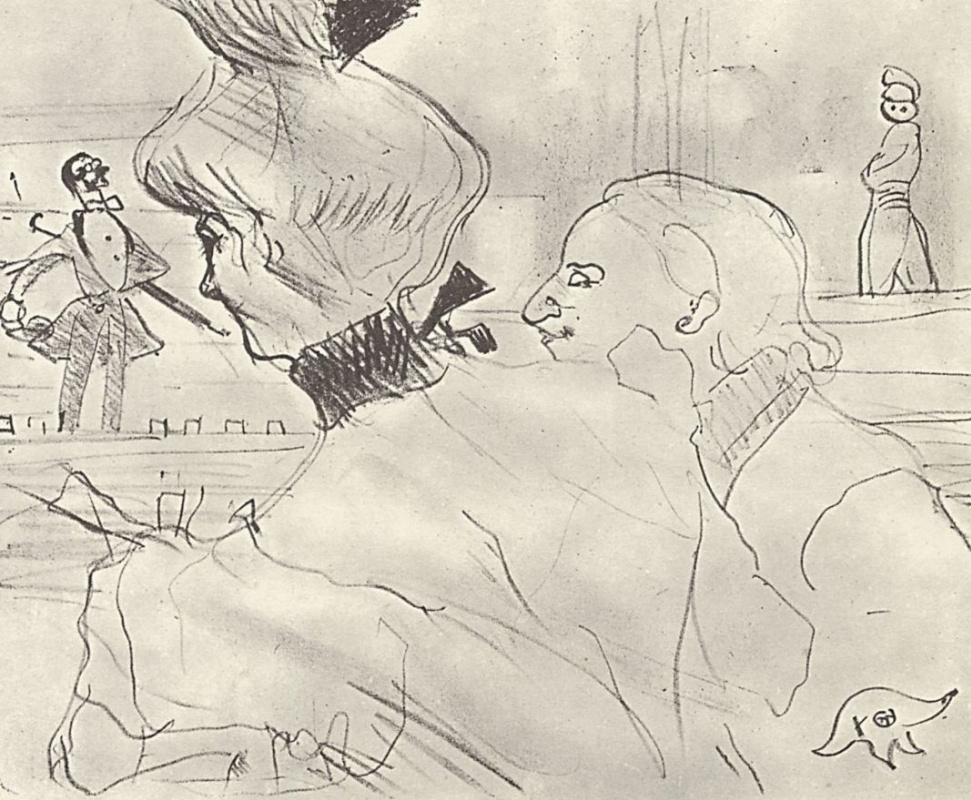 Henri de Toulouse-Lautrec. Couple in a cafe