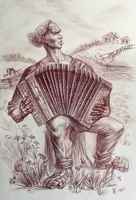 EVGENY YURIEVICH BIJGANOV. "Village accordionist."