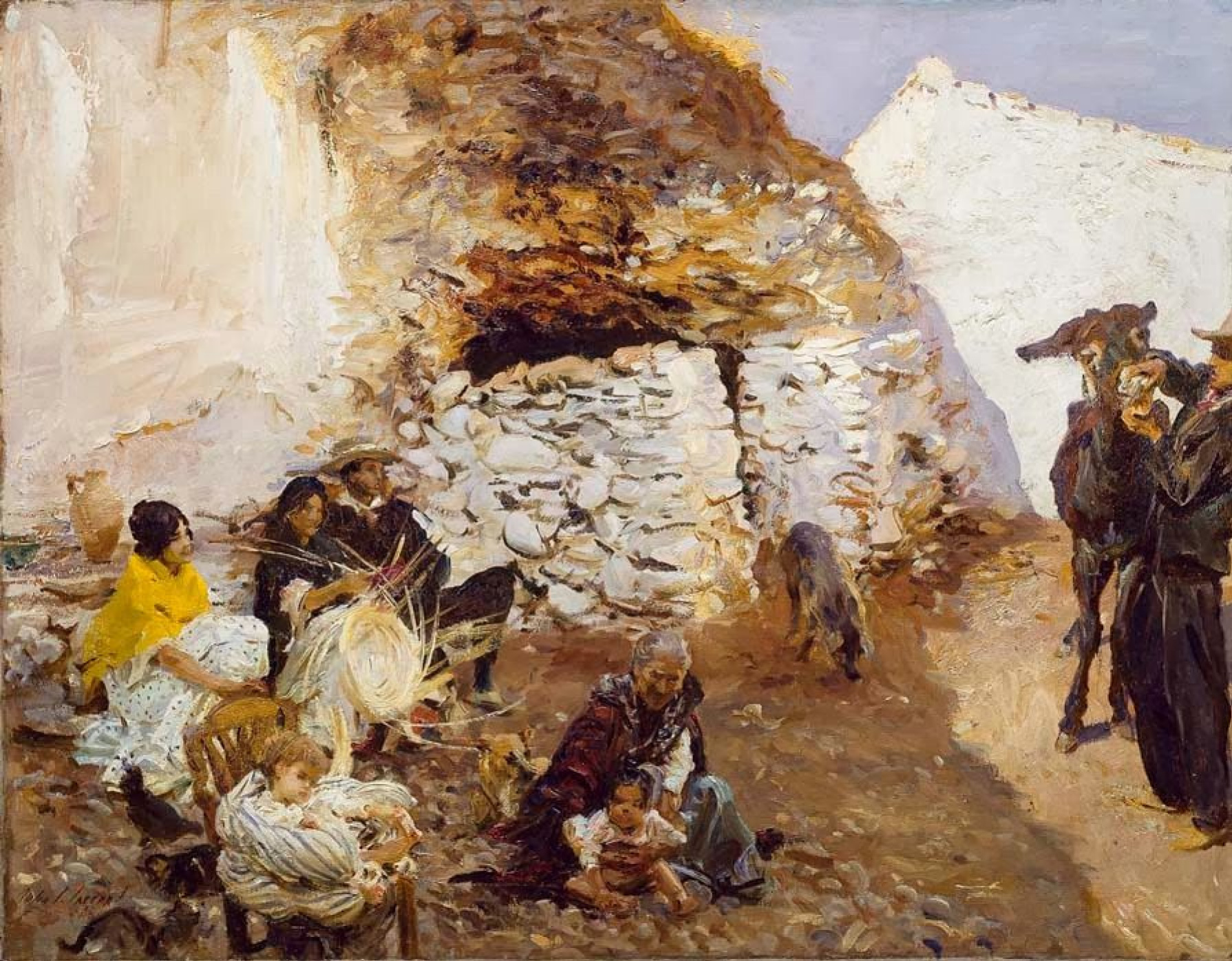 Джон Сингер Сарджент - Цыганский табор. Гранада, Испания, 1913, 92×71 см:  Описание произведения | Артхив