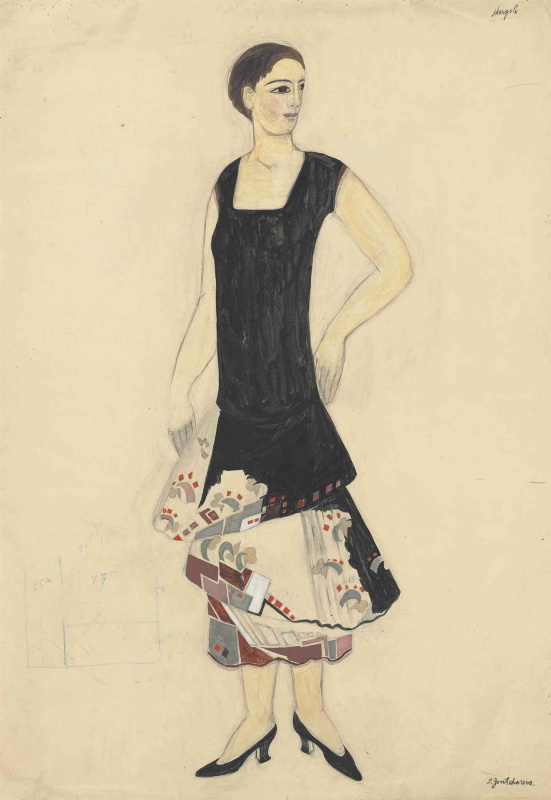 Natalia Goncharova. Sketch dresses for fashion houses "Mirror"