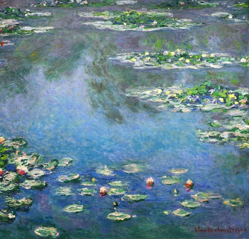 Клод Моне - Водяные лилии, 1906, 93×88 см: Описание произведения 