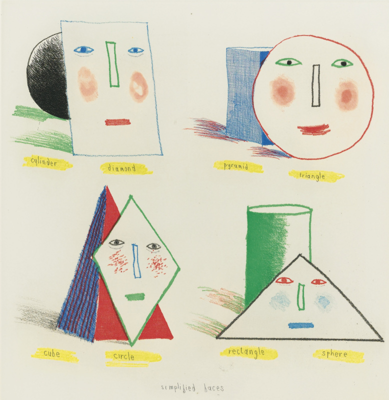 David Hockney. Simplified facial