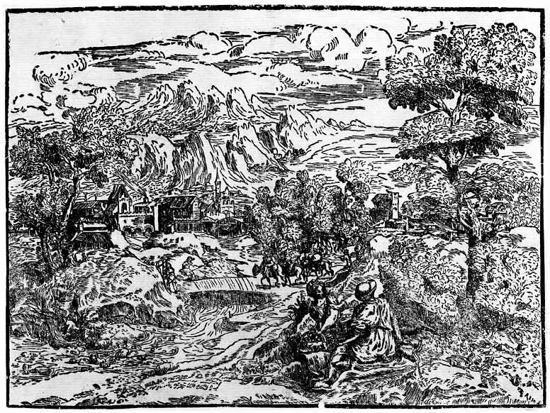 Domenico Campagnola. Landscape in the busy season