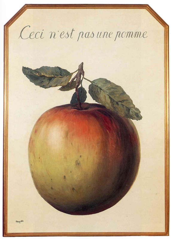 René Magritte. This is not an Apple