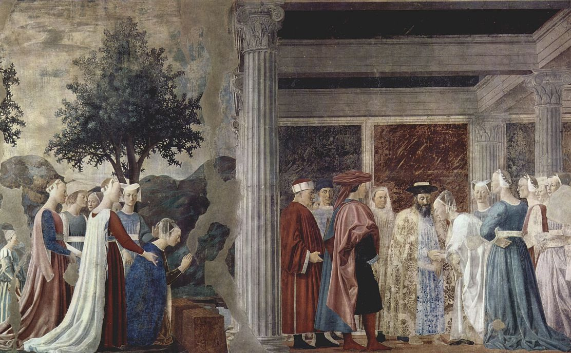 Piero della Francesca. A visit to king Solomon by the Queen of Sheba