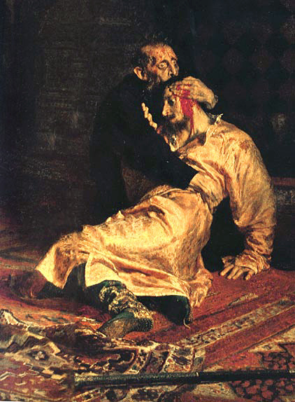 Ilya Efimovich Repin Ivan The Terrible And His Son Ivan On 16 November 1581 Fragment 1885