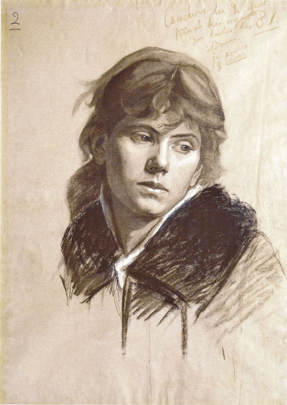 Мария Константиновна Башкирцева. Голова женщины