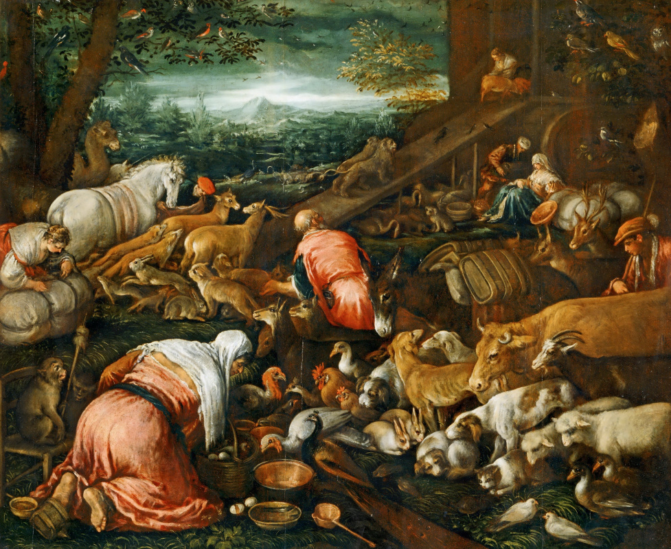 Jacopo Da Ponte Bassano La Entrada De Los Animales En El Arca De Noé