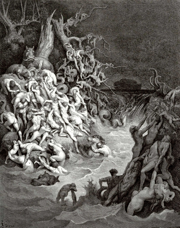 Paul Gustave Dore. Bible Illustrations: Flood