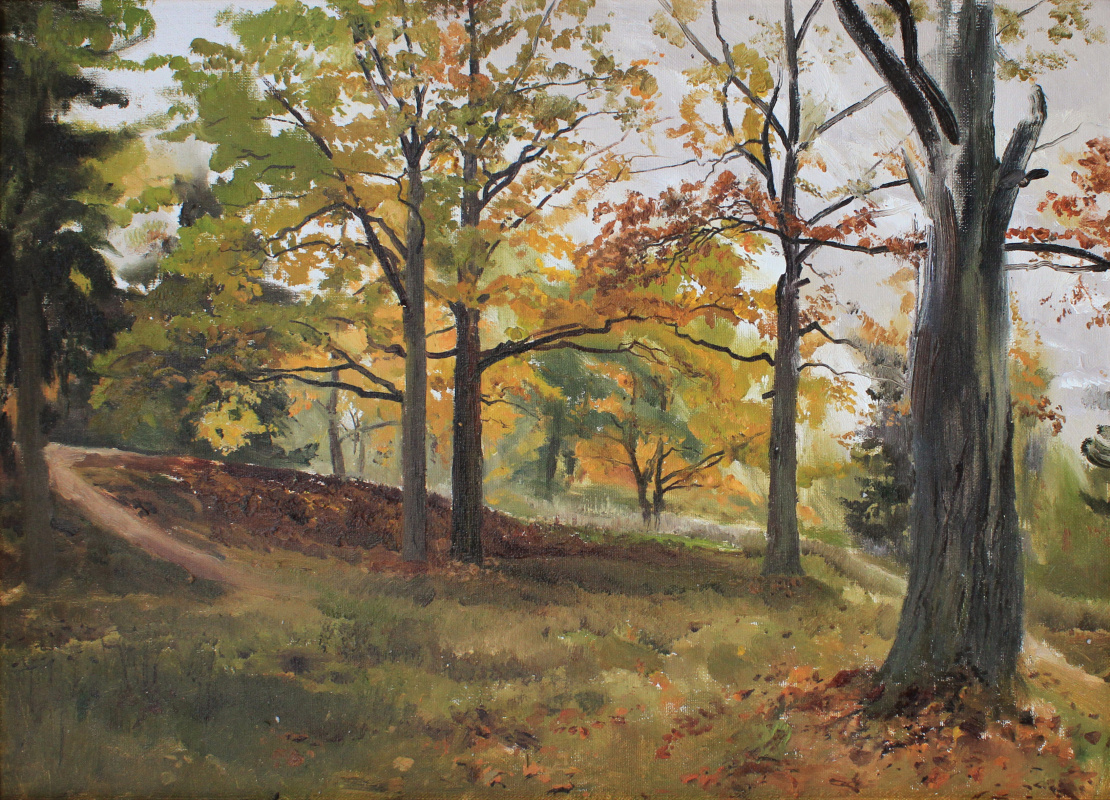Igor Vladimirovich Mashin. Autumn oaks in Grebnevo