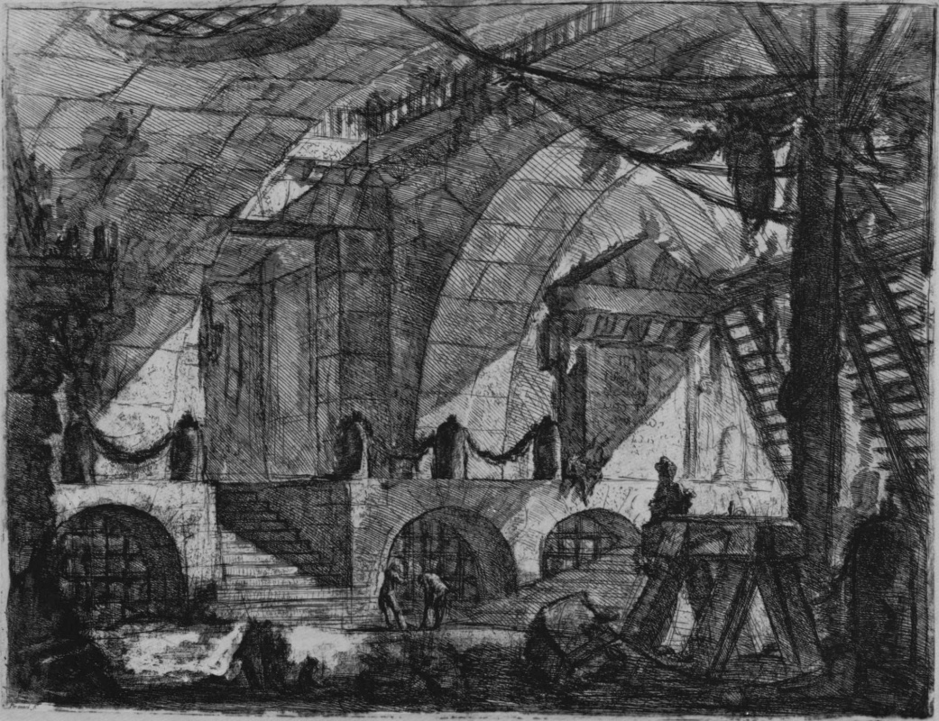 Giovanni Battista Piranesi. A series of Prisons, plate XII, the first state