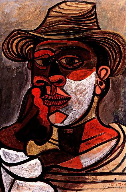 Pablo Picasso. The man in a red glove