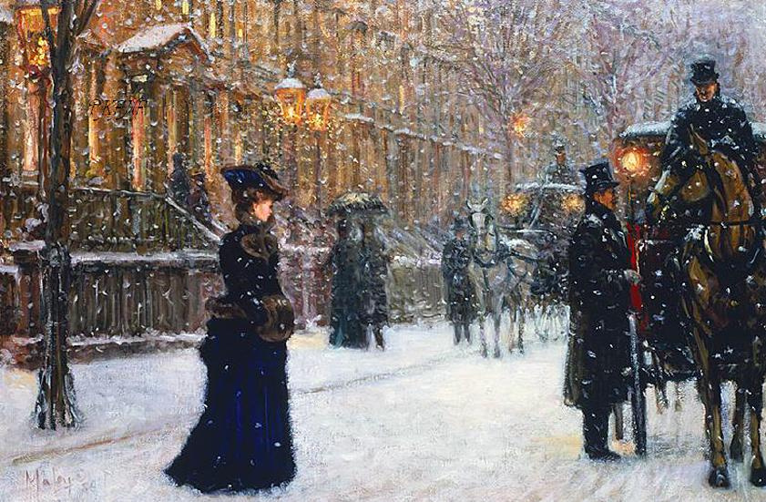 Alan Meilie. Winter evening