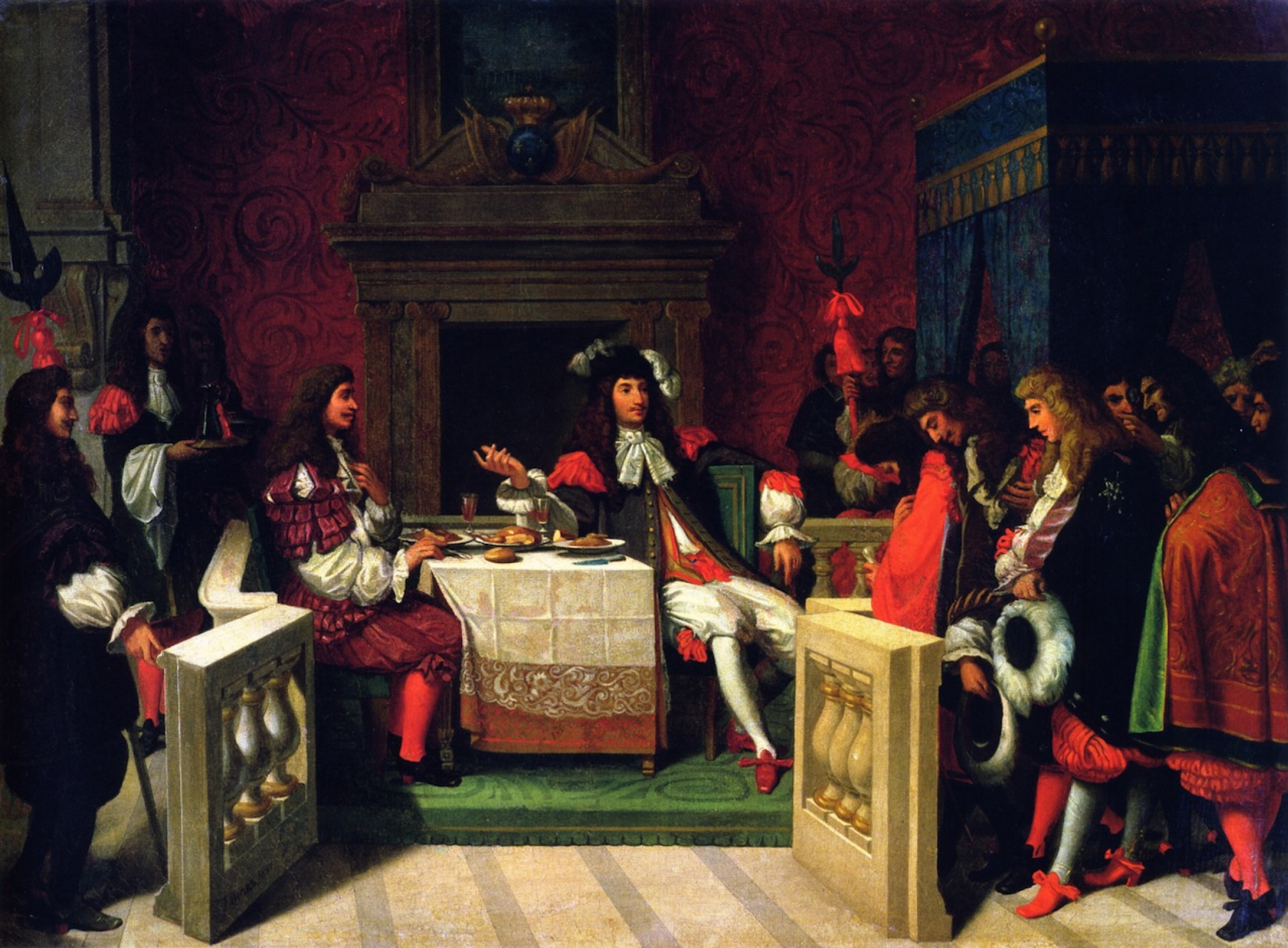 Jean Auguste Dominique Ingres Luigi XIV a cena con da molière, 1837, 69×59  cm: Descrizione dell'opera | Arthive