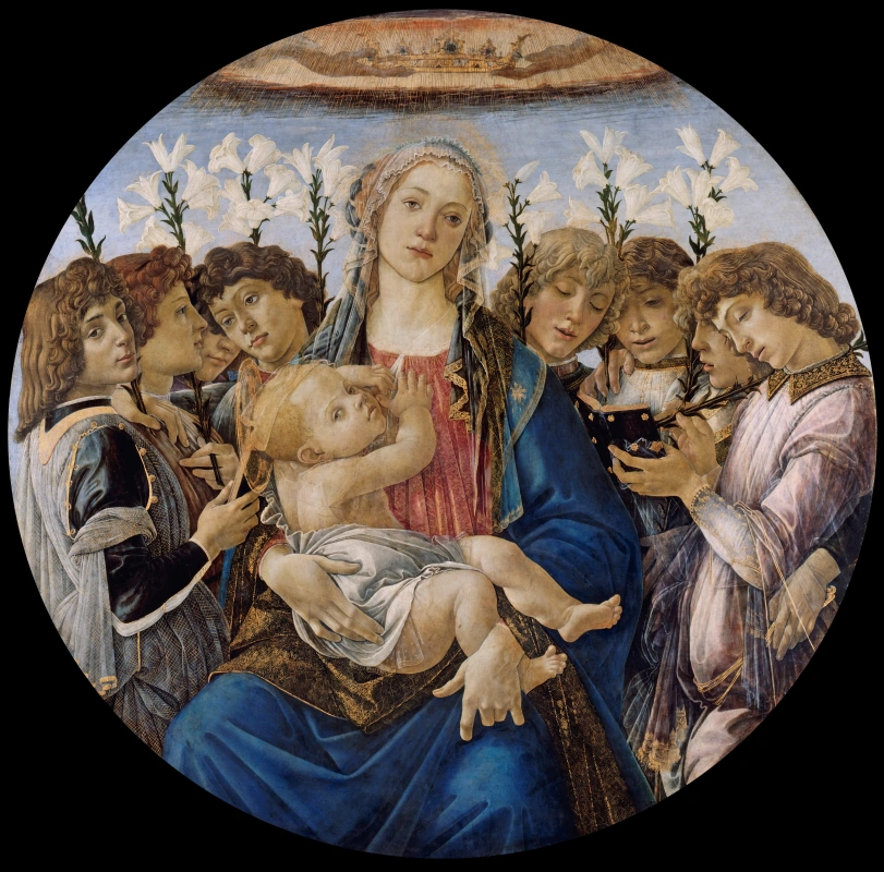 Sandro Botticelli.  Madone aux anges chanteurs,