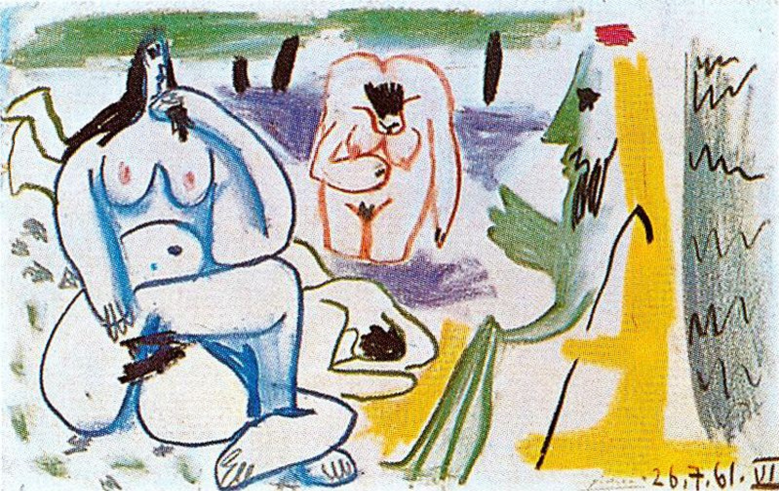 Пабло Пикассо - Завтрак на траве (по мотивам Мане), 1954: Описание  произведения | Артхив