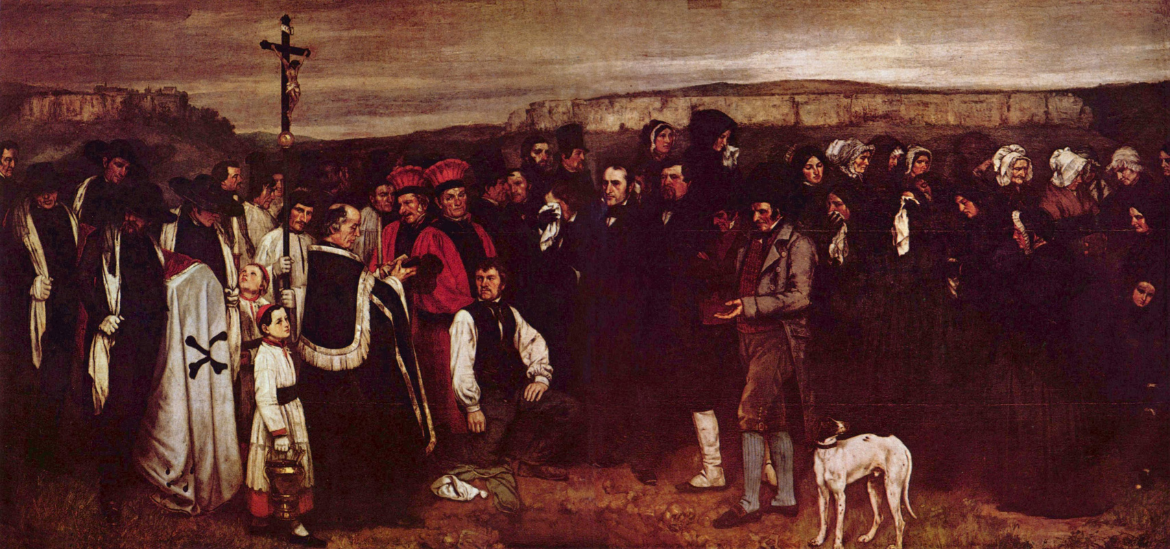 A funeral in Ornans, 1850, 315×668 cm by Gustave Courbet History