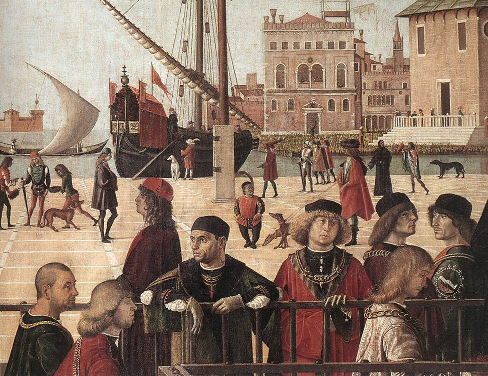 Vittore Carpaccio. The arrival of the English ambassadors, fragment