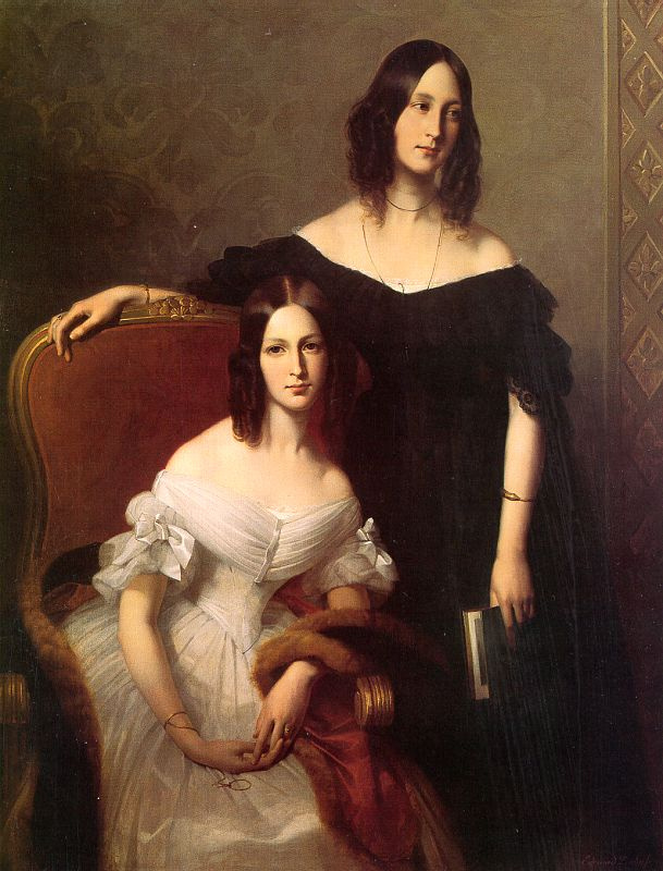 Eduard Louis Dyubef. Two ladies
