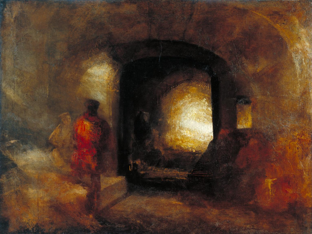 Joseph Mallord William Turner. Figures in the building