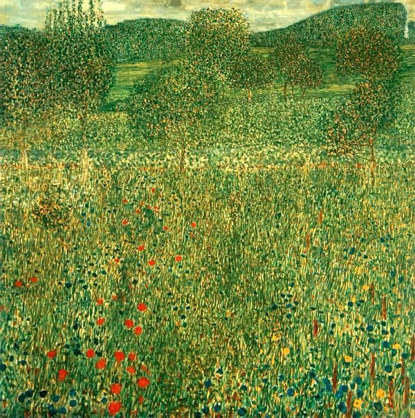 Gustav Klimt. Blooming fields in Litzlberg