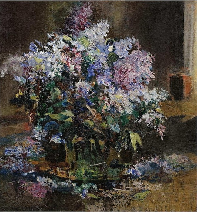 Alexander Ivanovich Savinov. Bouquet of lilacs