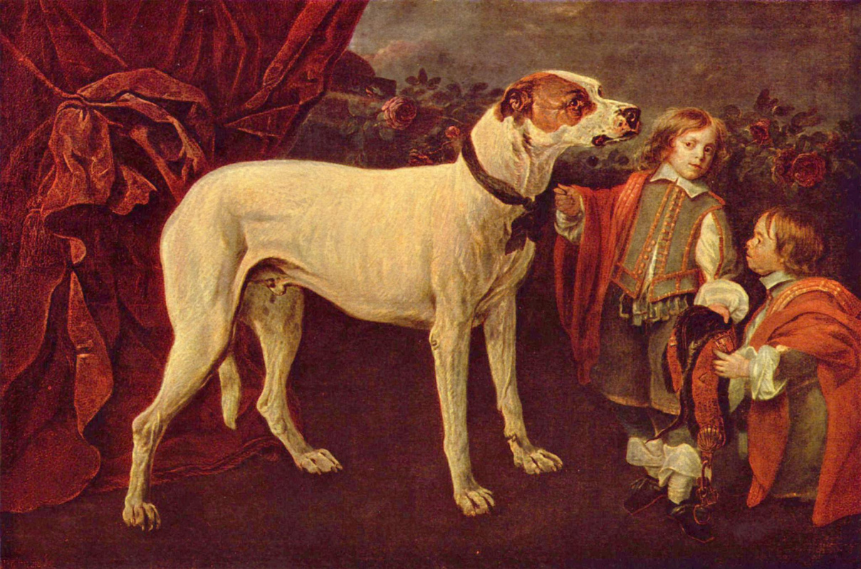 Jan Fyt. Big dog, dwarf and boy