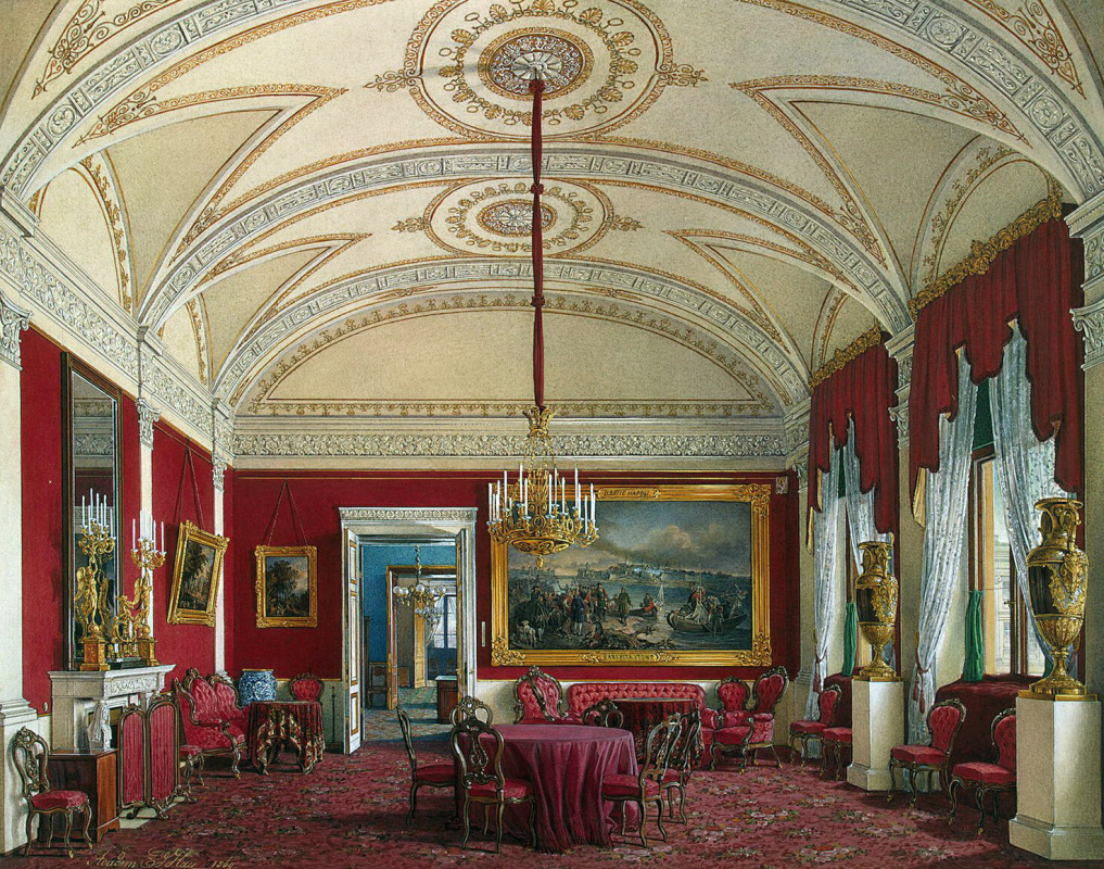 Edward Petrovich Hau. Living room of the Winter Palace