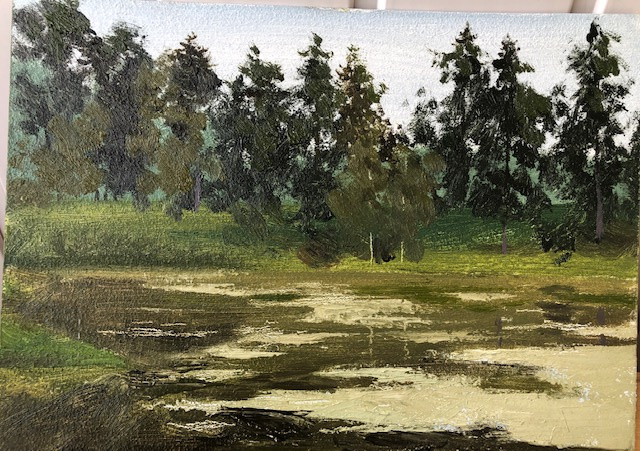 Stepan Eugeniewicz Lukiewicz. Old pond