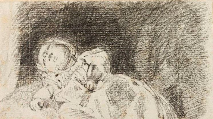 John Constable. Sleeping child. Possibly Maria Louisa Constable