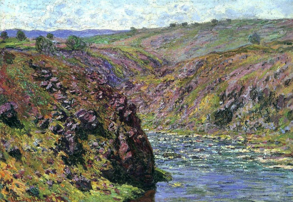 Claude Monet. Valley of the Creuse, sunlight effect