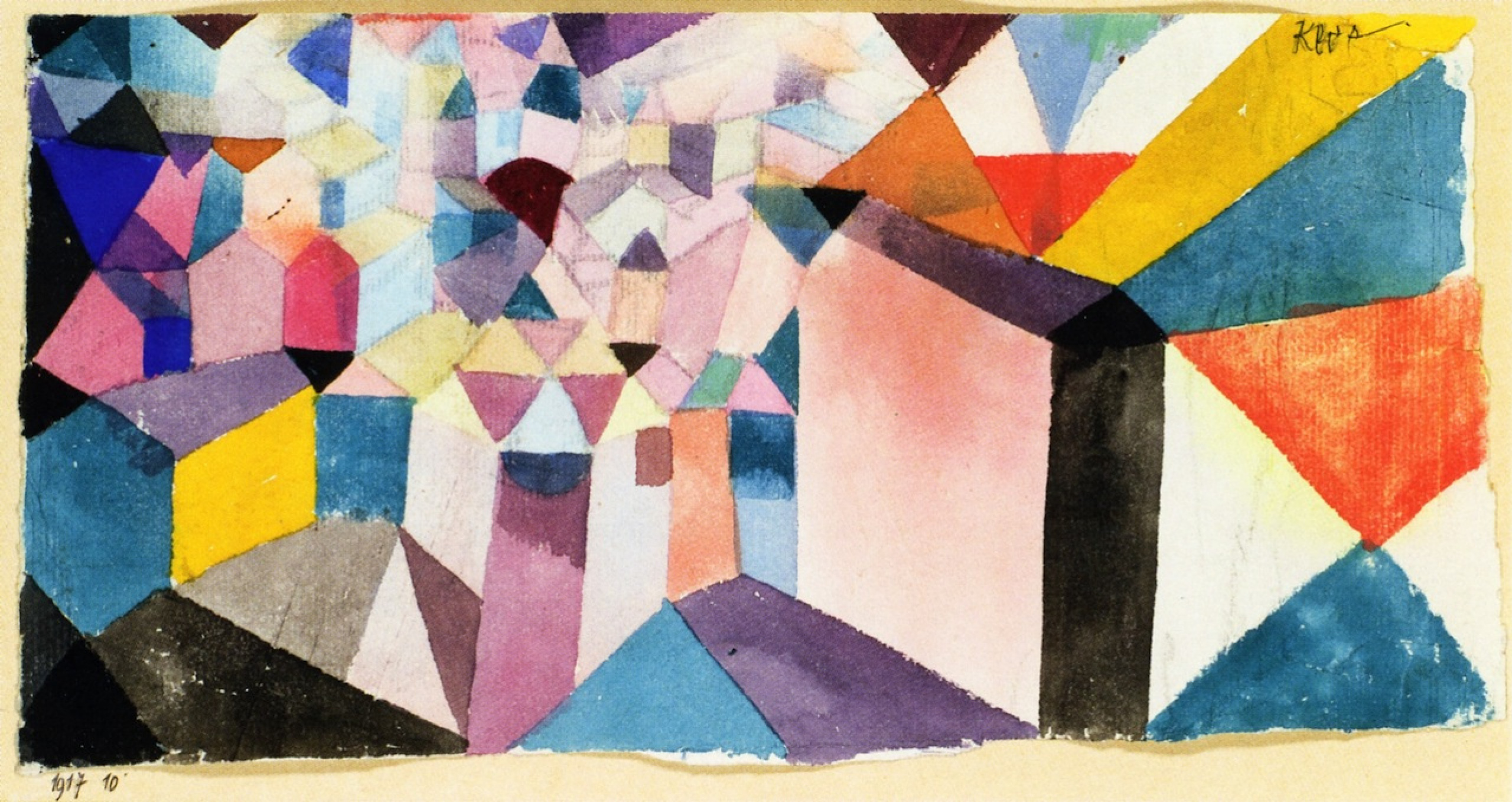 Paul Klee Stadt, 1917, 32×24 cm: Werkbeschreibung | Artchiv