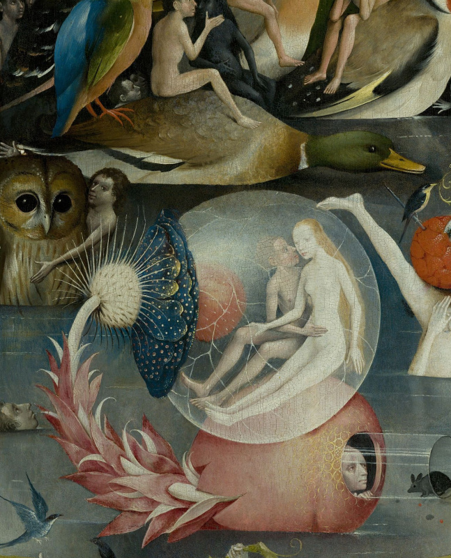 Hieronymus Bosch. The garden of earthly delights. A fragment of the Central part of the triptych
