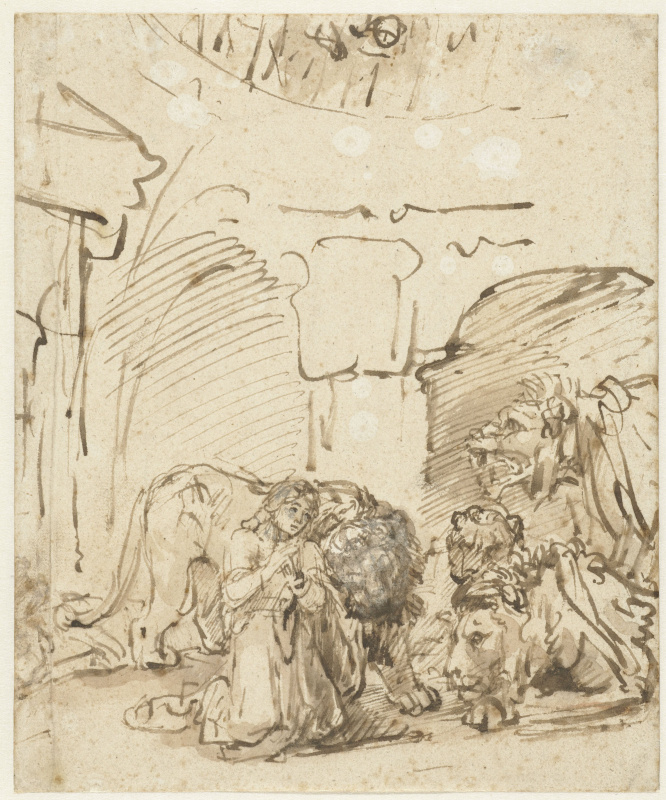 Rembrandt Harmenszoon van Rijn. Daniel in the lion's den