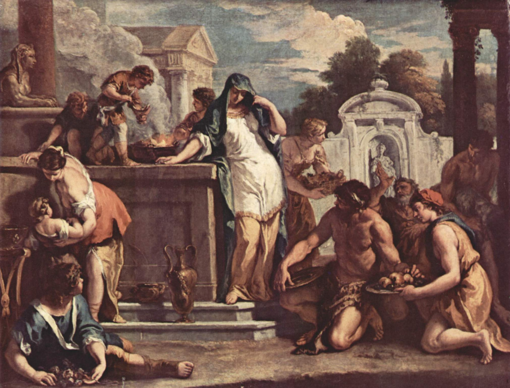 Sebastiano Ricci. A sacrifice to the goddess Vesta