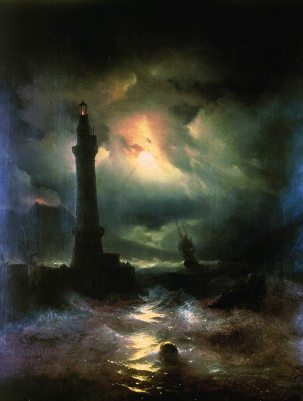 Ivan Aivazovsky. Neapolitan lighthouse