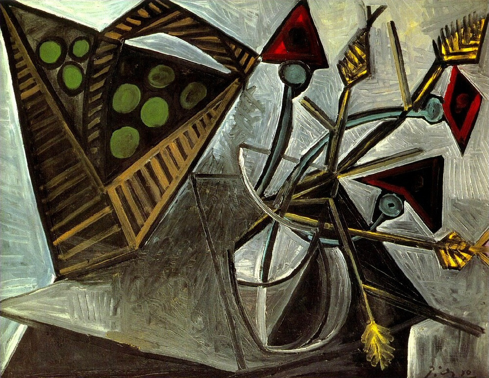 Pablo Picasso. Still life with basket of fruit