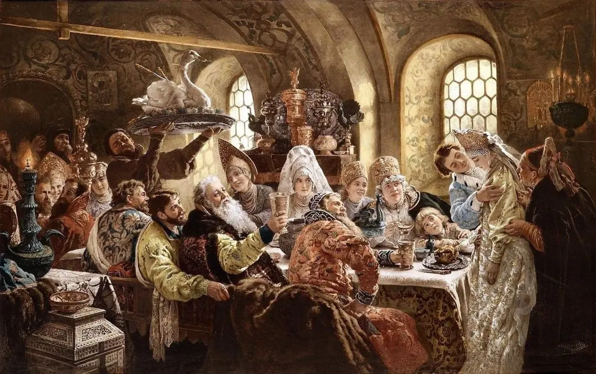Константин Егорович Маковский. Боярский свадебный пир в XVII веке