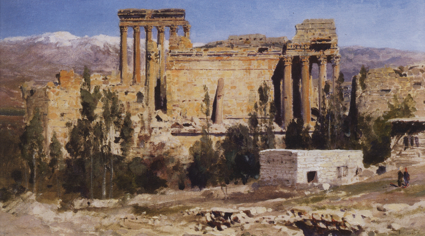 Vasily Polenov. Baalbek. The ruins of the temple of Jupiter and temple of the Sun