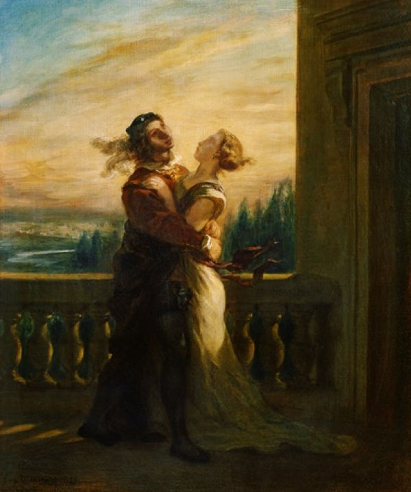 Eugene Delacroix. The farewell of Romeo and Juliet
