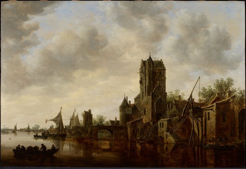 Jan van Goyen. River landscape with a gate near Utrecht