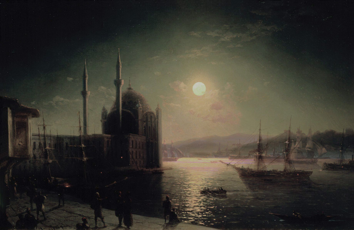 Ivan Aivazovsky. Moonlit night on the Bosphorus