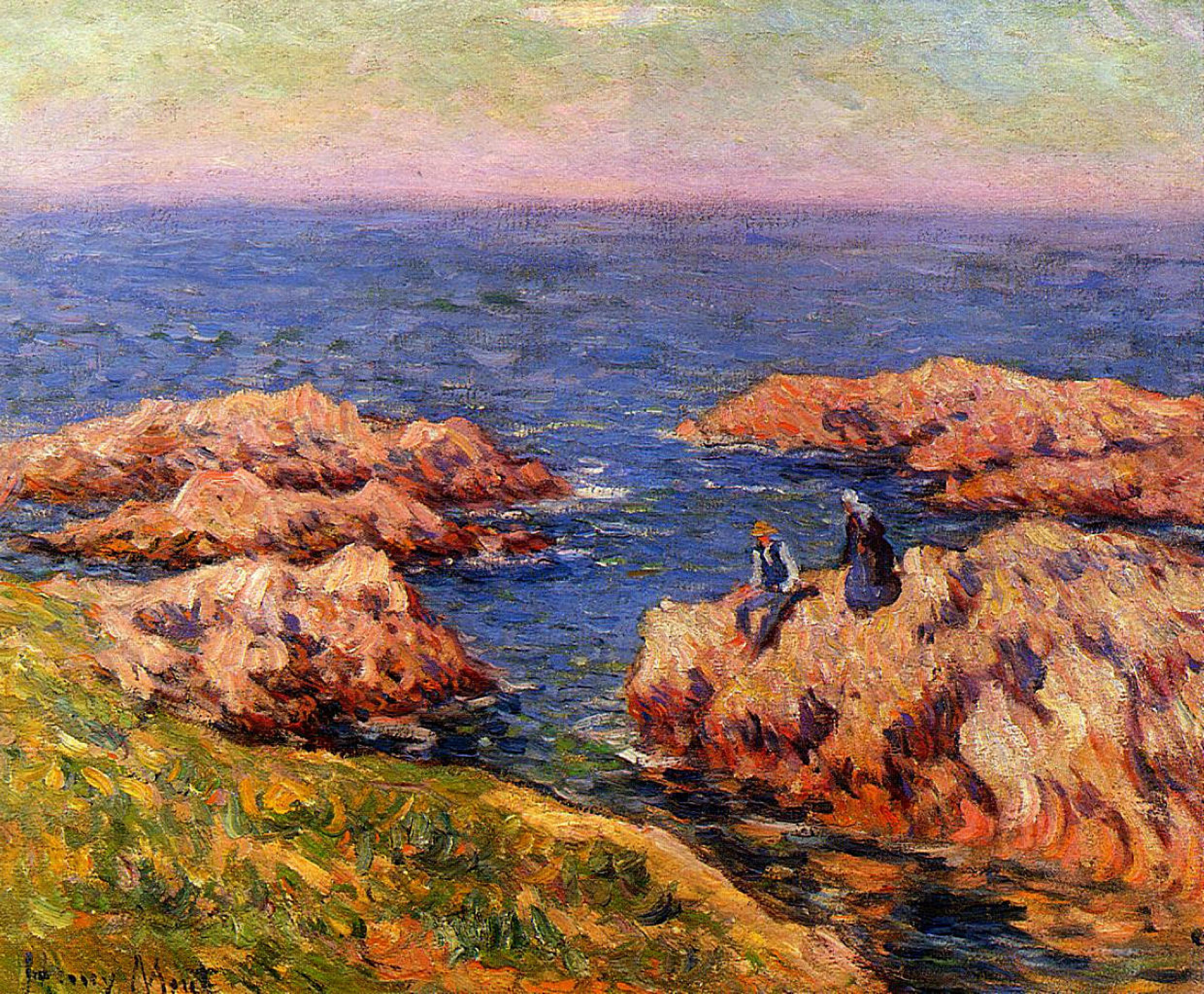 Henry Moret 布列塔尼岩石海岸 作品描述 Arthive