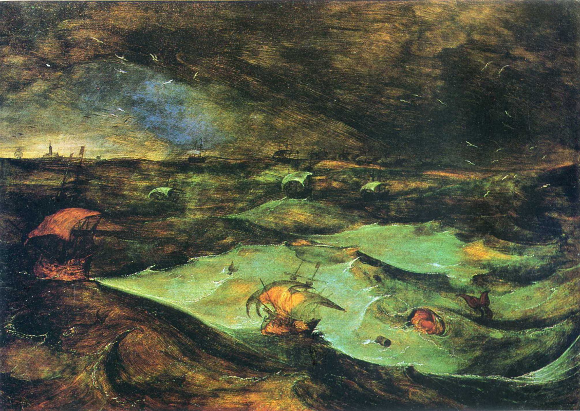 Pieter Bruegel The Elder. Storm (Storm at sea)
