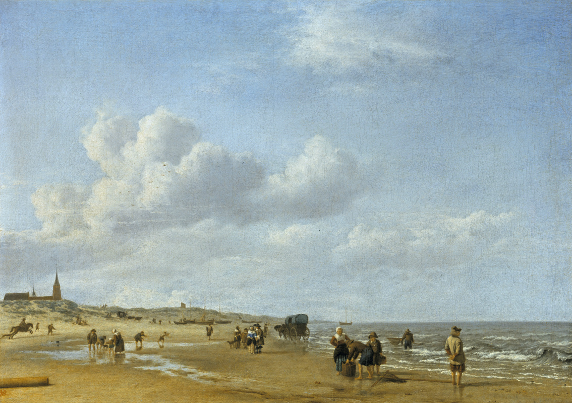 Adrian van de Velde. Seaside in Scheveningen